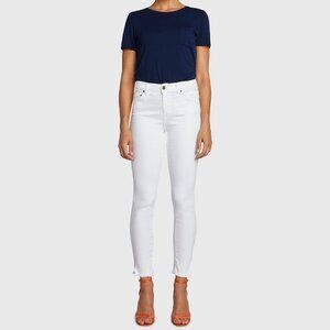 Principle Denim The GEM White High-Rise Cropped Skinny Jeans Size 27